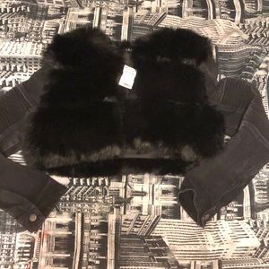Faux fur and Denim jacket